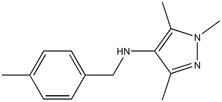 1,3,5-trimethyl-N-[(4-methylphenyl)methyl]-1H-pyrazol-4-amine Structure