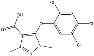1,3-dimethyl-5-(2,4,5-trichlorophenoxy)-1H-pyrazole-4-carboxylic acid 구조식 이미지