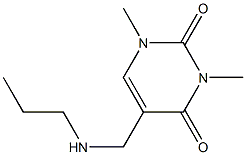 1,3-dimethyl-5-[(propylamino)methyl]-1,2,3,4-tetrahydropyrimidine-2,4-dione 구조식 이미지