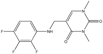 1,3-dimethyl-5-{[(2,3,4-trifluorophenyl)amino]methyl}-1,2,3,4-tetrahydropyrimidine-2,4-dione 구조식 이미지