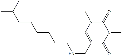 1,3-dimethyl-5-{[(7-methyloctyl)amino]methyl}-1,2,3,4-tetrahydropyrimidine-2,4-dione Structure