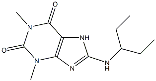 1,3-dimethyl-8-(pentan-3-ylamino)-2,3,6,7-tetrahydro-1H-purine-2,6-dione Structure