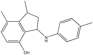 1,7-dimethyl-3-[(4-methylphenyl)amino]-2,3-dihydro-1H-inden-4-ol 구조식 이미지