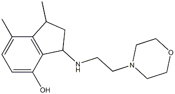 1,7-dimethyl-3-{[2-(morpholin-4-yl)ethyl]amino}-2,3-dihydro-1H-inden-4-ol Structure