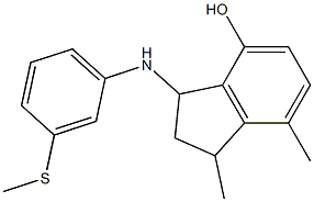 1,7-dimethyl-3-{[3-(methylsulfanyl)phenyl]amino}-2,3-dihydro-1H-inden-4-ol 구조식 이미지
