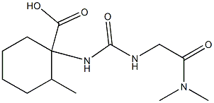 1-[({[2-(dimethylamino)-2-oxoethyl]amino}carbonyl)amino]-2-methylcyclohexanecarboxylic acid 구조식 이미지