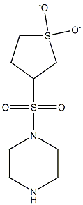 1-[(1,1-dioxidotetrahydrothien-3-yl)sulfonyl]piperazine 구조식 이미지