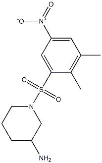 1-[(2,3-dimethyl-5-nitrobenzene)sulfonyl]piperidin-3-amine 구조식 이미지