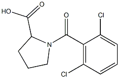 1-[(2,6-dichlorophenyl)carbonyl]pyrrolidine-2-carboxylic acid 구조식 이미지