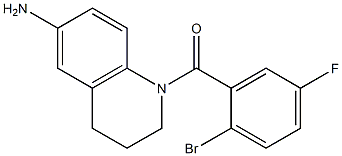 1-[(2-bromo-5-fluorophenyl)carbonyl]-1,2,3,4-tetrahydroquinolin-6-amine 구조식 이미지