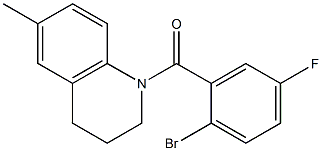1-[(2-bromo-5-fluorophenyl)carbonyl]-6-methyl-1,2,3,4-tetrahydroquinoline Structure
