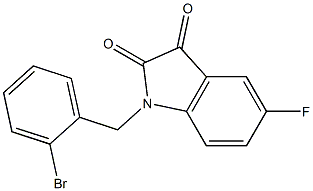 1-[(2-bromophenyl)methyl]-5-fluoro-2,3-dihydro-1H-indole-2,3-dione 구조식 이미지