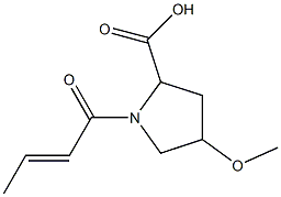 1-[(2E)-but-2-enoyl]-4-methoxypyrrolidine-2-carboxylic acid Structure