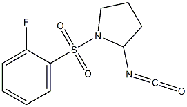 1-[(2-fluorophenyl)sulfonyl]-2-isocyanatopyrrolidine Structure