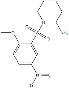 1-[(2-methoxy-5-nitrobenzene)sulfonyl]piperidin-2-amine 구조식 이미지