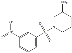 1-[(2-methyl-3-nitrobenzene)sulfonyl]piperidin-3-amine Structure