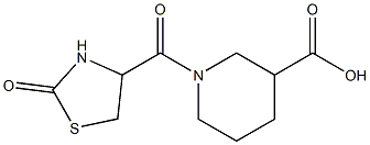 1-[(2-oxo-1,3-thiazolidin-4-yl)carbonyl]piperidine-3-carboxylic acid 구조식 이미지