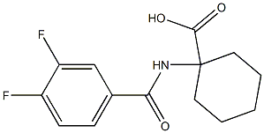 1-[(3,4-difluorobenzoyl)amino]cyclohexanecarboxylic acid Structure