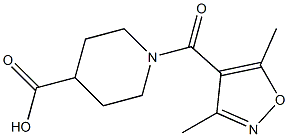 1-[(3,5-dimethyl-1,2-oxazol-4-yl)carbonyl]piperidine-4-carboxylic acid 구조식 이미지