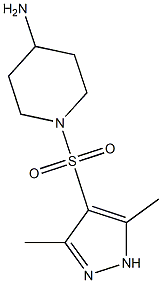 1-[(3,5-dimethyl-1H-pyrazole-4-)sulfonyl]piperidin-4-amine Structure