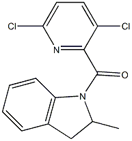 1-[(3,6-dichloropyridin-2-yl)carbonyl]-2-methyl-2,3-dihydro-1H-indole 구조식 이미지