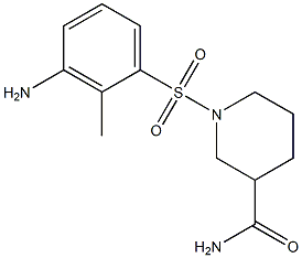 1-[(3-amino-2-methylbenzene)sulfonyl]piperidine-3-carboxamide Structure