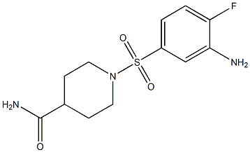 1-[(3-amino-4-fluorobenzene)sulfonyl]piperidine-4-carboxamide Structure