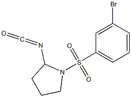 1-[(3-bromobenzene)sulfonyl]-2-isocyanatopyrrolidine 구조식 이미지