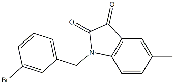 1-[(3-bromophenyl)methyl]-5-methyl-2,3-dihydro-1H-indole-2,3-dione Structure