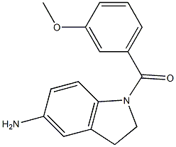 1-[(3-methoxyphenyl)carbonyl]-2,3-dihydro-1H-indol-5-amine 구조식 이미지