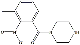 1-[(3-methyl-2-nitrophenyl)carbonyl]piperazine 구조식 이미지