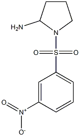 1-[(3-nitrobenzene)sulfonyl]pyrrolidin-2-amine 구조식 이미지