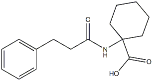 1-[(3-phenylpropanoyl)amino]cyclohexanecarboxylic acid 구조식 이미지