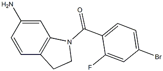 1-[(4-bromo-2-fluorophenyl)carbonyl]-2,3-dihydro-1H-indol-6-amine Structure