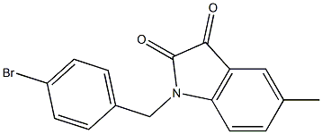 1-[(4-bromophenyl)methyl]-5-methyl-2,3-dihydro-1H-indole-2,3-dione 구조식 이미지