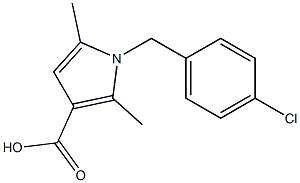 1-[(4-chlorophenyl)methyl]-2,5-dimethyl-1H-pyrrole-3-carboxylic acid 구조식 이미지