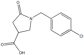 1-[(4-chlorophenyl)methyl]-5-oxopyrrolidine-3-carboxylic acid Structure