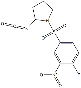 1-[(4-fluoro-3-nitrobenzene)sulfonyl]-2-isocyanatopyrrolidine 구조식 이미지