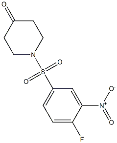 1-[(4-fluoro-3-nitrobenzene)sulfonyl]piperidin-4-one Structure