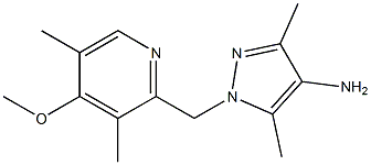 1-[(4-methoxy-3,5-dimethylpyridin-2-yl)methyl]-3,5-dimethyl-1H-pyrazol-4-amine Structure