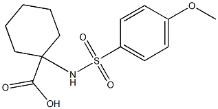 1-[(4-methoxybenzene)sulfonamido]cyclohexane-1-carboxylic acid Structure