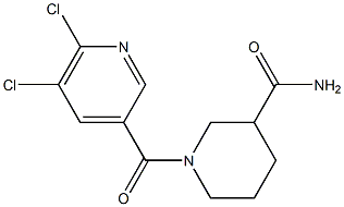 1-[(5,6-dichloropyridin-3-yl)carbonyl]piperidine-3-carboxamide 구조식 이미지