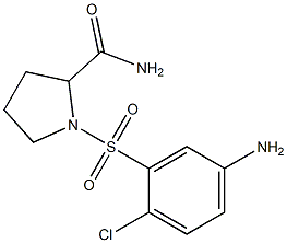 1-[(5-amino-2-chlorobenzene)sulfonyl]pyrrolidine-2-carboxamide 구조식 이미지