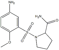 1-[(5-amino-2-methoxybenzene)sulfonyl]pyrrolidine-2-carboxamide Structure