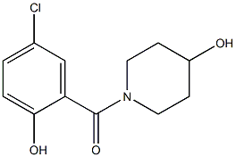 1-[(5-chloro-2-hydroxyphenyl)carbonyl]piperidin-4-ol 구조식 이미지