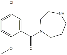 1-[(5-chloro-2-methoxyphenyl)carbonyl]-1,4-diazepane 구조식 이미지