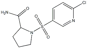 1-[(6-chloropyridine-3-)sulfonyl]pyrrolidine-2-carboxamide Structure