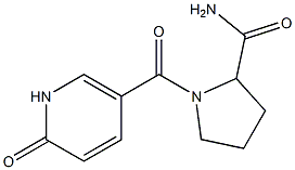 1-[(6-oxo-1,6-dihydropyridin-3-yl)carbonyl]pyrrolidine-2-carboxamide 구조식 이미지
