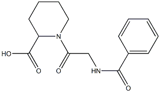 1-[(benzoylamino)acetyl]piperidine-2-carboxylic acid 구조식 이미지