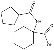 1-[(cyclopentylcarbonyl)amino]cyclohexanecarboxylic acid 구조식 이미지